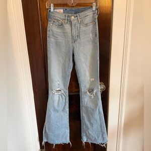 GAP Light Blue Distressed Flare Jeans